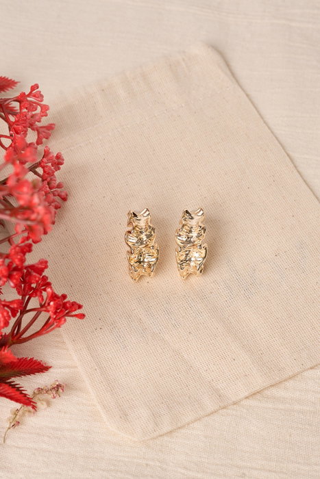 Heliophilia Silver Pendientes de Oro con Recubrimiento de Laca
